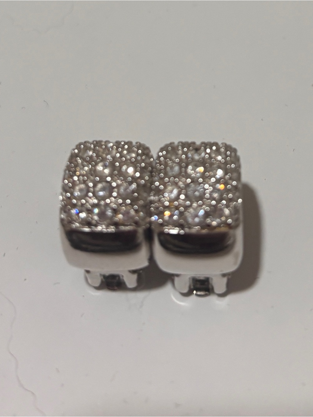Swarovski Crystal & Silver Clip On Earrings - Costume Jewelry